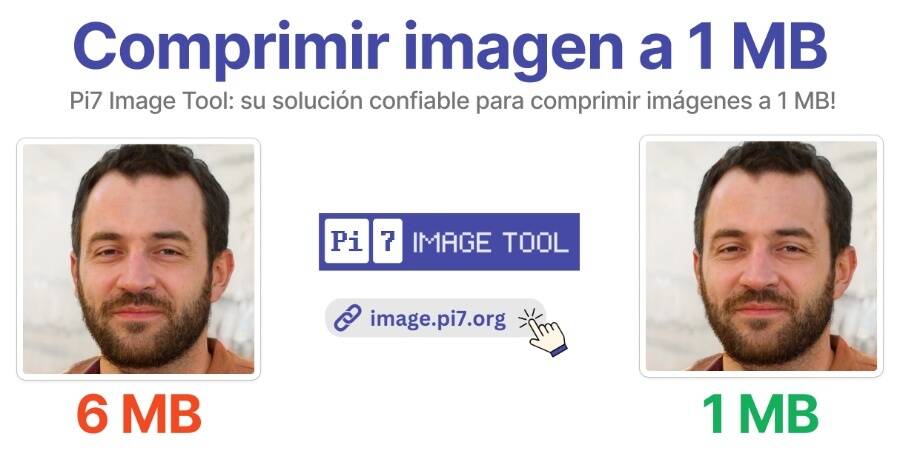 Comprime tus imágenes a 1 MB en segundos con Pi7 Image Tool. 