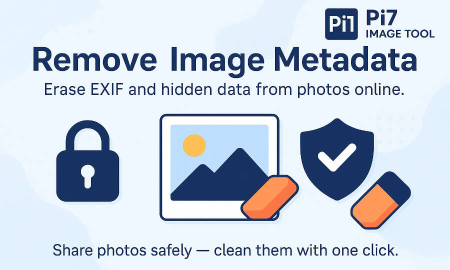 One click to strip all hidden data from your photos.