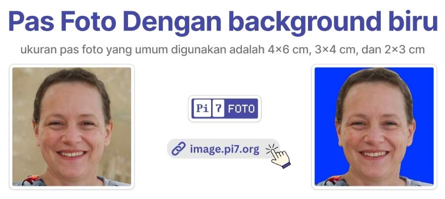 Buat foto pas dengan background biru dan ukuran 3x4