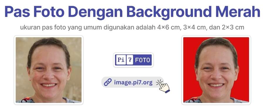 Buat foto pas dengan background merah dan ukuran 3x4