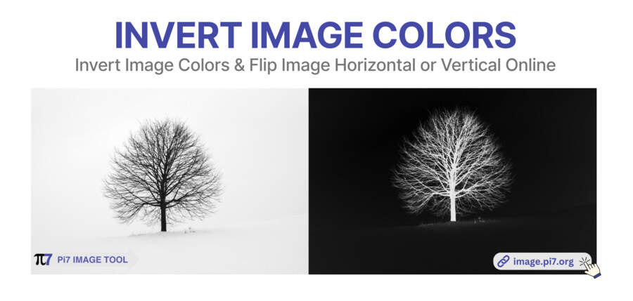 Invert Image Colors online with Pi7 Image Tool