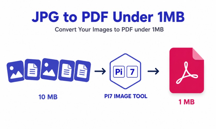 Convert JPG images to PDF under 1MB with Pi7 Image Tool