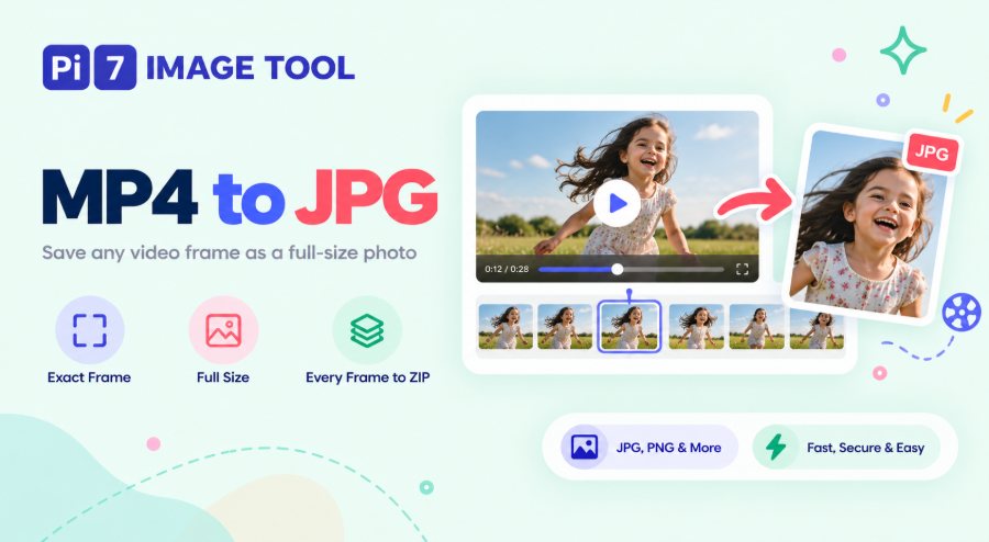 A video frame being saved as a JPG photo with the Pi7 MP4 to JPG converter