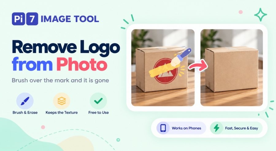 Removing a logo from a product photo with the Pi7 logo remover
