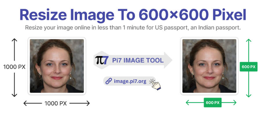 Resize image to 600x600 pixels with Pi7 Image Tool in just 5 to 10 seconds.