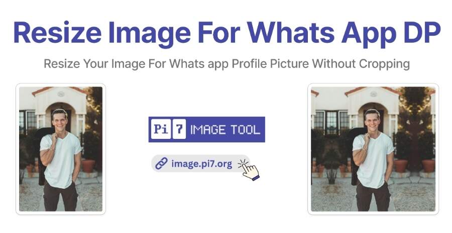 Resize Image for WhatsApp Dp without Cropping with Pi7 Image Tool